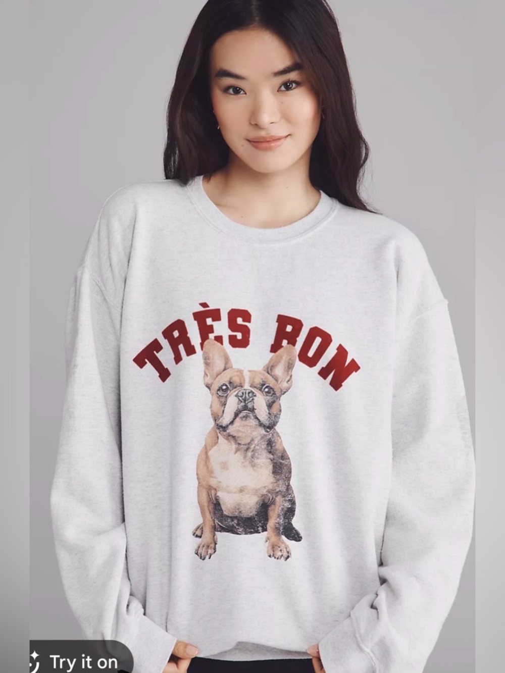 Anthropologie Dog Sweatshirt, Frenchie MED NWT